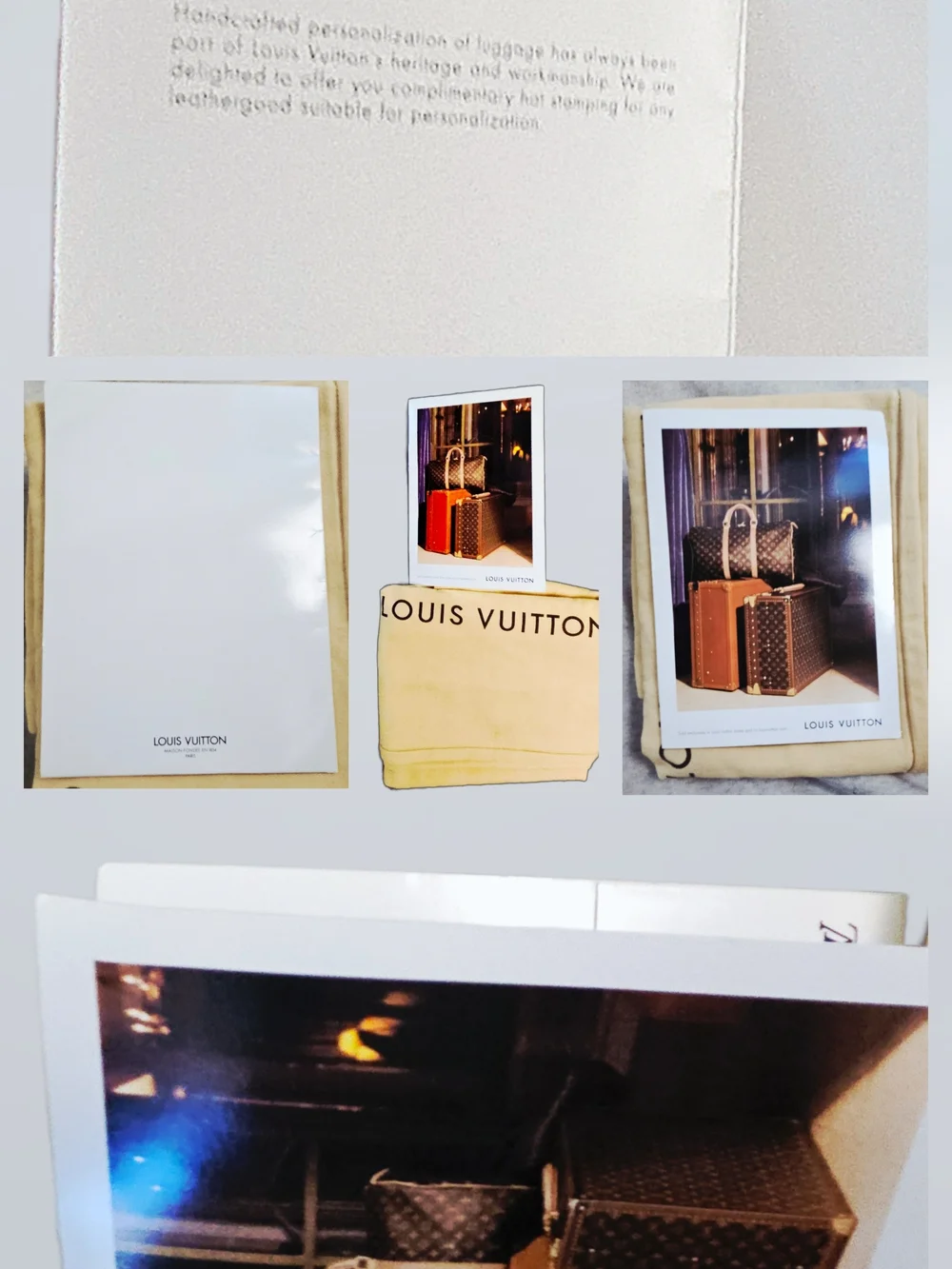 Louis Vuitton XL Luggage Dust Bag Card Holder Set Travel Keepall 55 60 Bundle